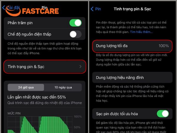 Làm sao để biết pin iPhone 13 Pro bị chai
