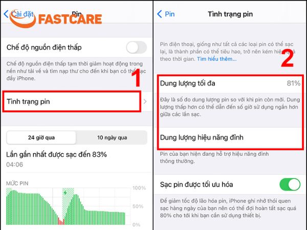 Cách kiểm tra độ chai pin iPhone 6s Plus