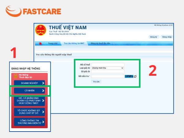 Tra cứu mã số thuế cá nhân bằng CCCD