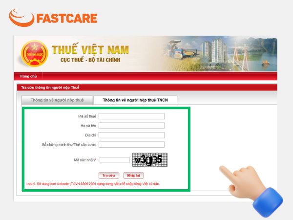 Tra cứu mã số thuế cá nhân bằng CCCD