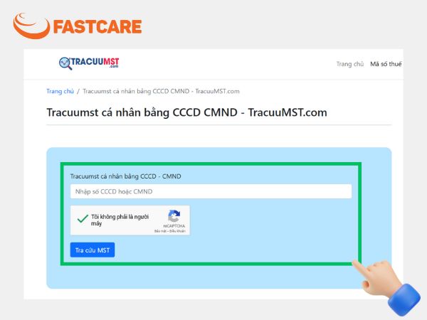 Tra cứu mã số thuế cá nhân bằng CCCD