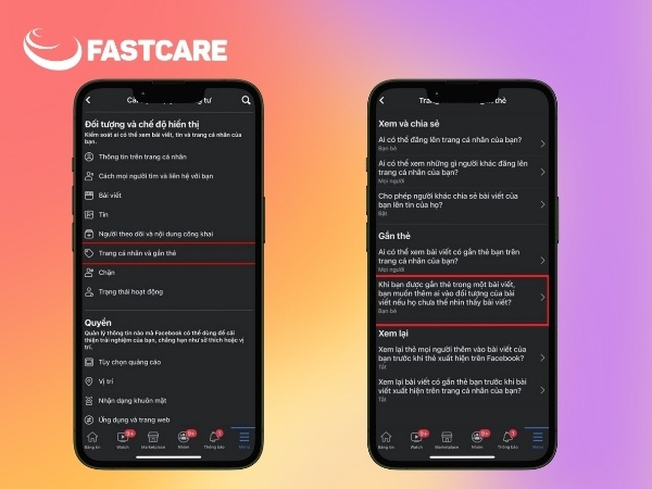 cách chặn tag trên facebook