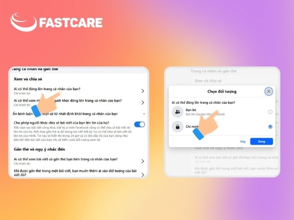 cách chặn tag trên facebook