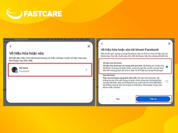 cách xóa tài khoản Facebook