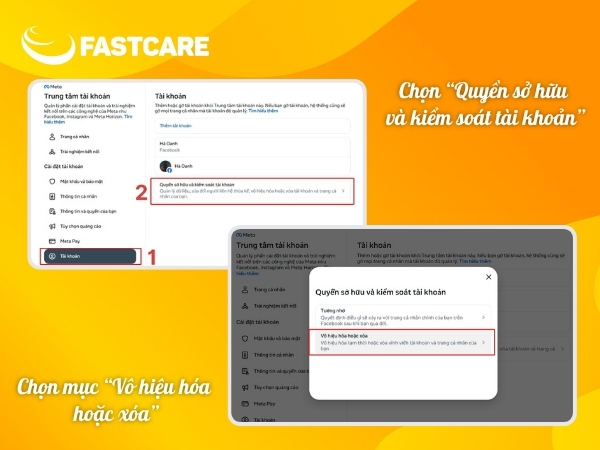 cách xóa tài khoản Facebook