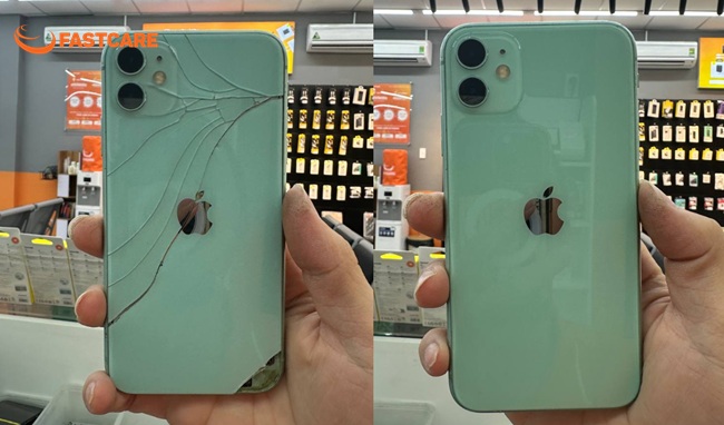 Thay kinh lưng iPhone 11 tại FASTCARE