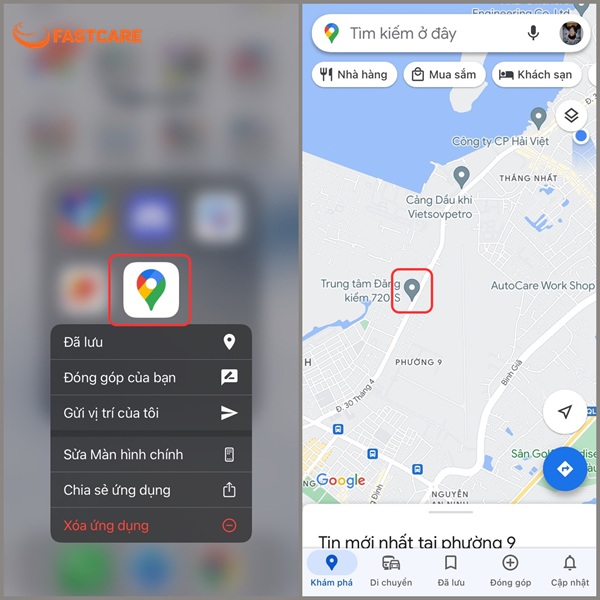 Bật tính năng chia sẻ vị trí trên Gmaps