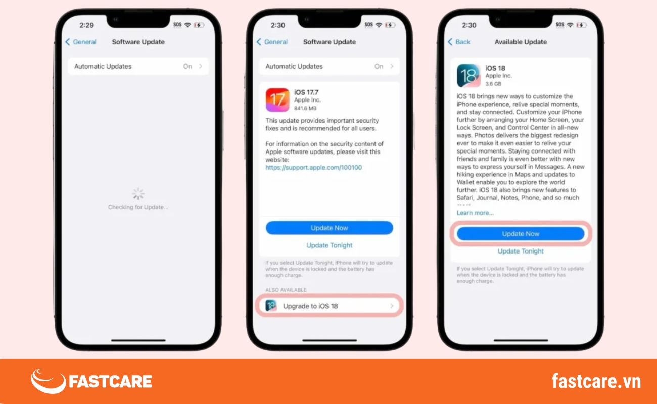 Cập nhật phiên bản IOS mới nhất
