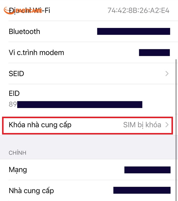 Kiểm tra iPhone lock trong Cài Đặt