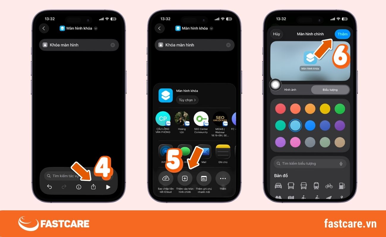 Tạo biểu tượng khóa màn hình iPhone