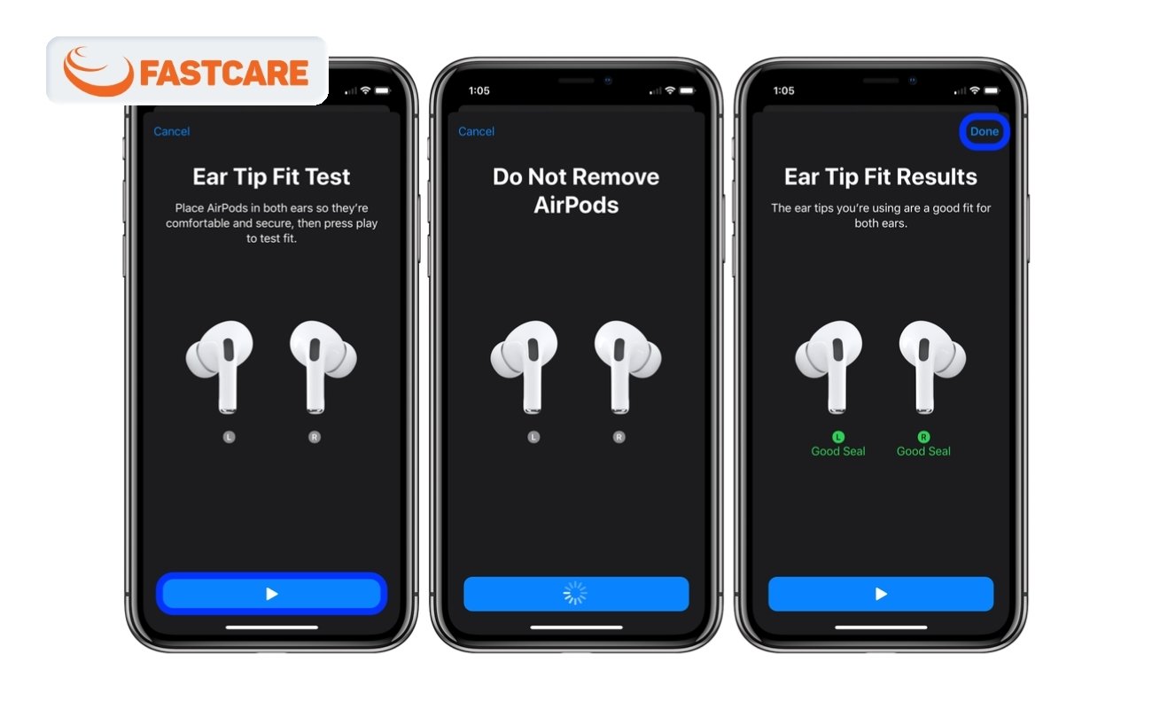 tính năng Ear Tip Fit Test trên iPhone