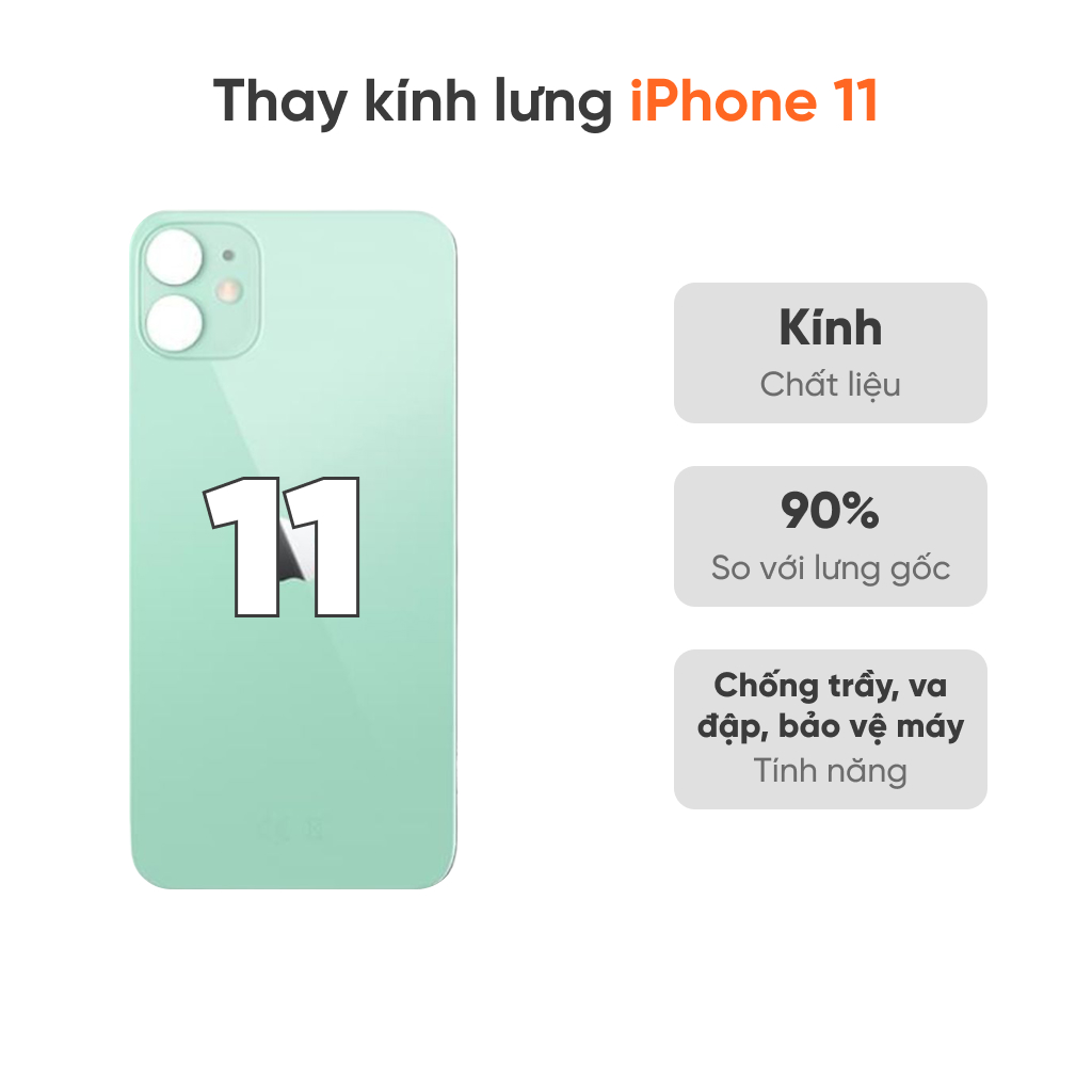 Thay kính lưng iPhone 11 tại FASTCARE