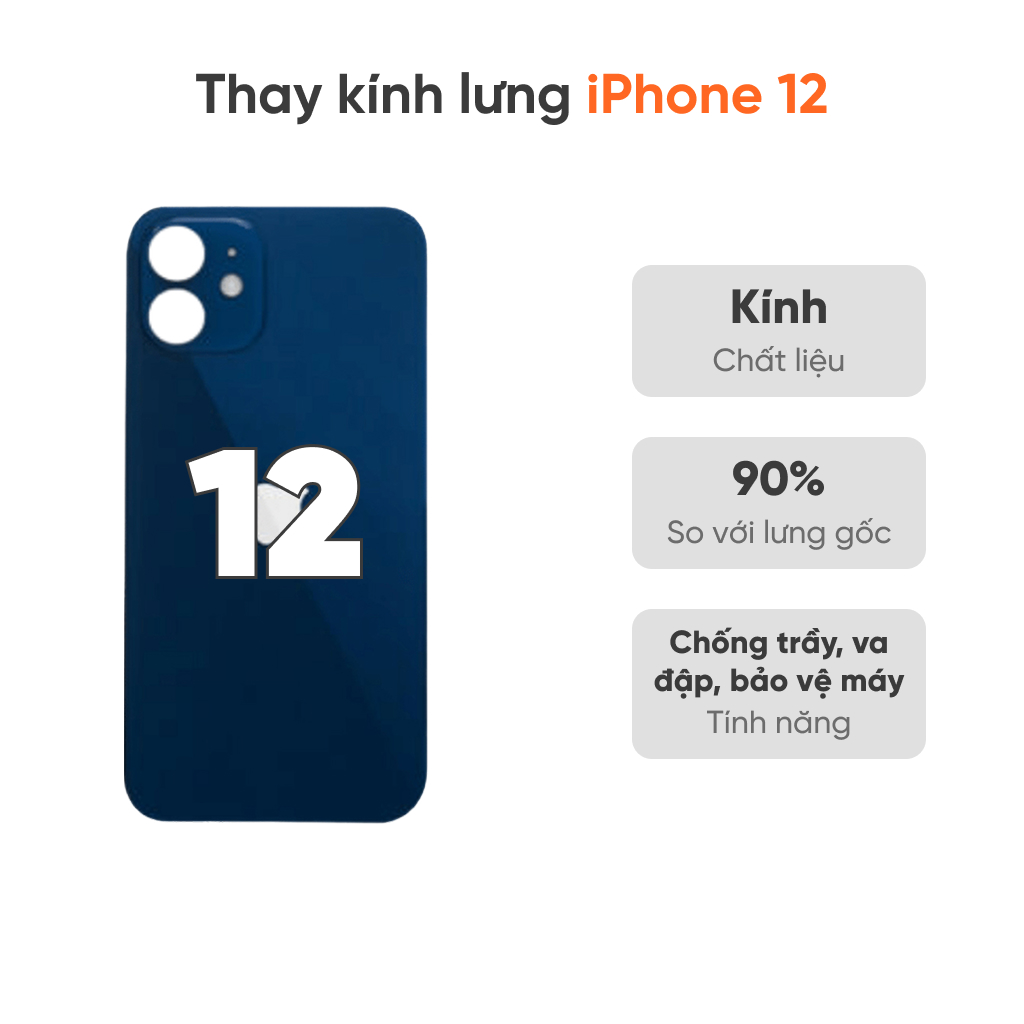 Thay kính lưng iPhone 12 tại FASTCARE