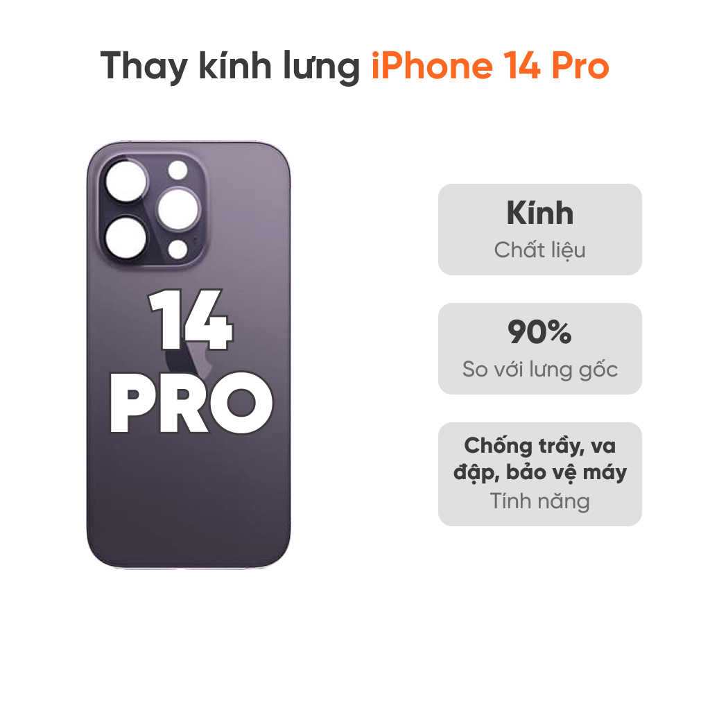 Thay kính lưng iPhone 14 Pro tại FASTCARE