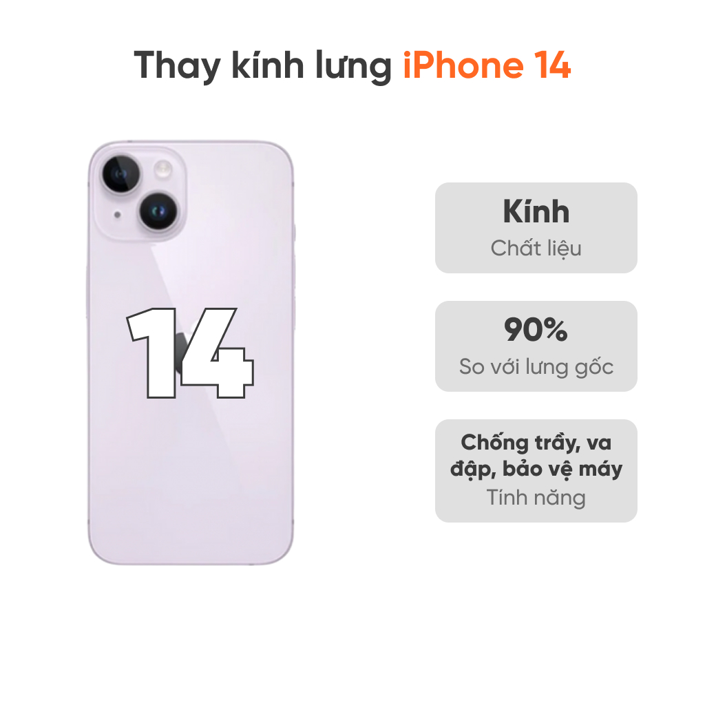 Thay kính lưng iPhone 14 tại FASTCARE