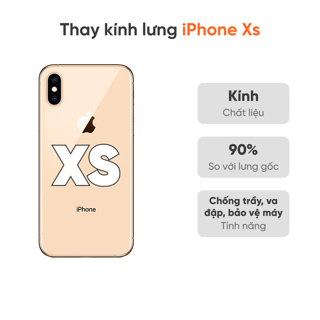Thay kính lưng iPhone Xs tại FASTCARE