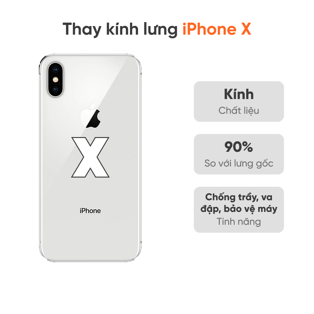 Thay kính lưng iPhone X tại FASTCARE