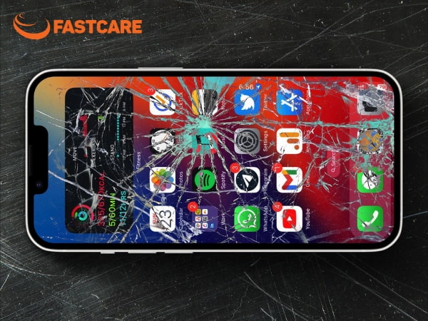 iPhone bị bể màn hình trong