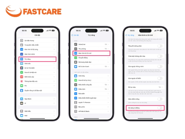 màn hình iphone bị tối