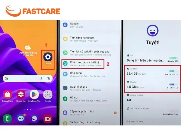 Cách xóa bộ nhớ trong điện thoại Samsung