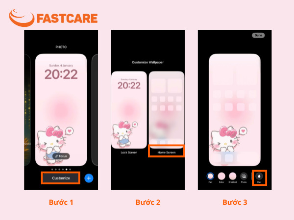 giờ trên màn hình khóa iphone bị mờ