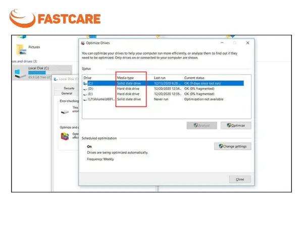 kiểm tra ổ cứng laptop là SSD hay HDD