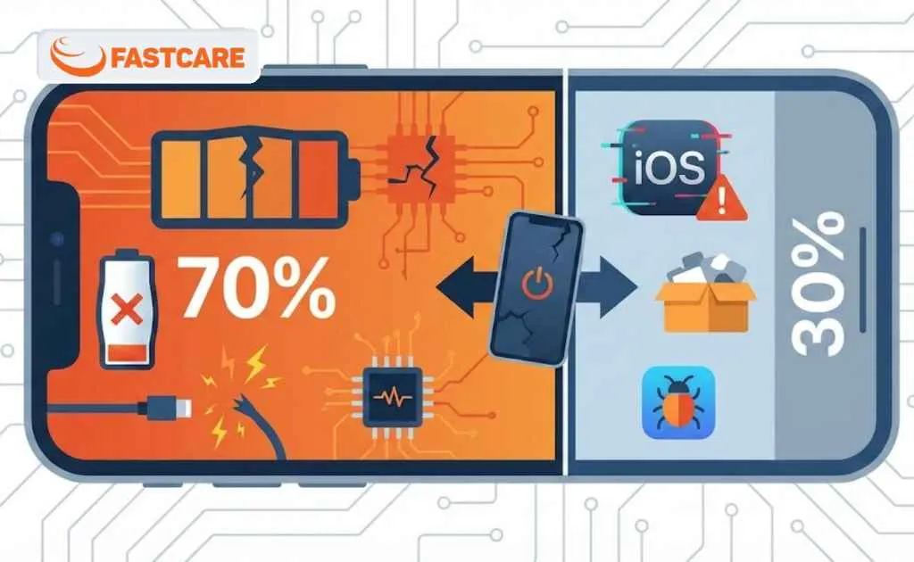 Nguyên nhân iPhone tự tắt nguồn rồi mở lại liên tục