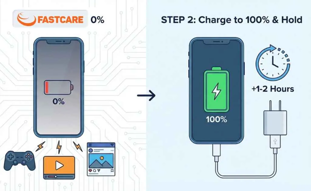 Xả cạn pin và sạc đầy