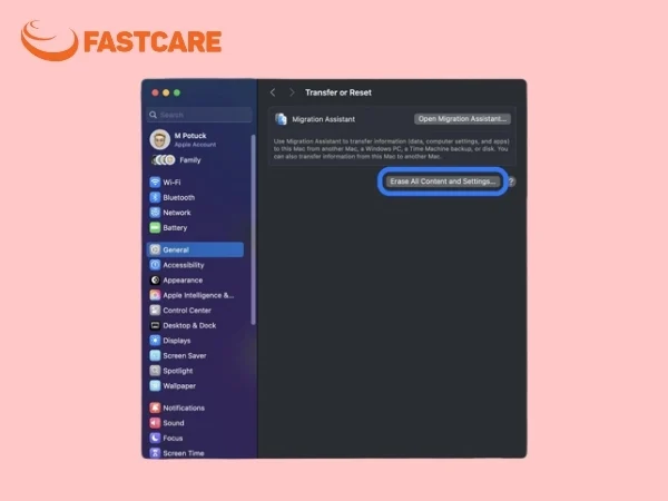 cách reset macbook