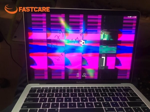 màn hình MacBook bị ám xanh