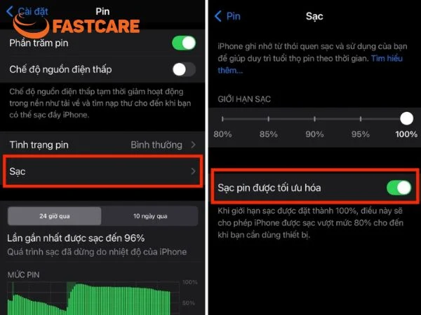 sạc điện thoại qua đêm