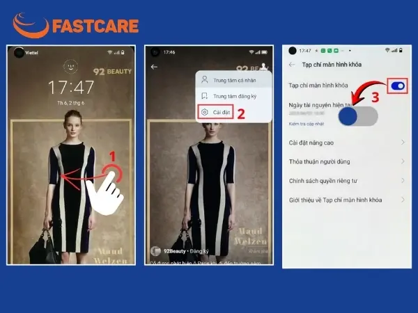 tạp chí màn hình khóa