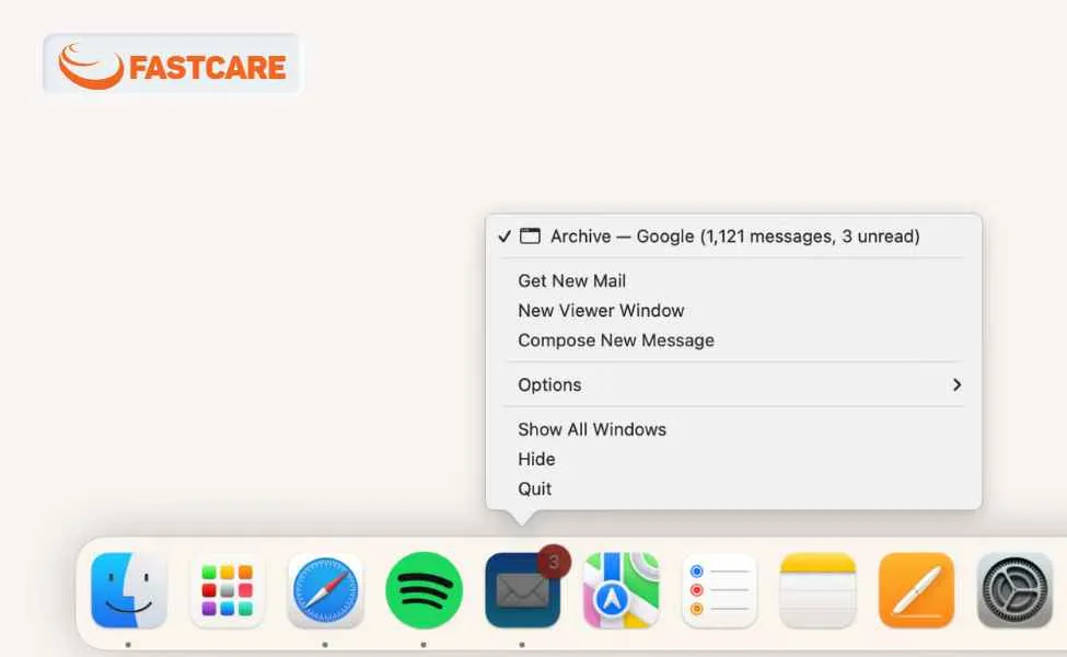 Sử dụng Dock để Force Quit