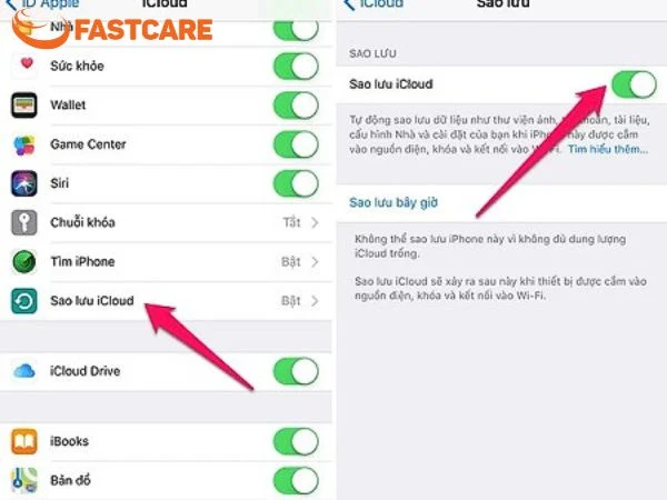 Cách chuyển dung lượng iCloud sang dung lượng iPhone