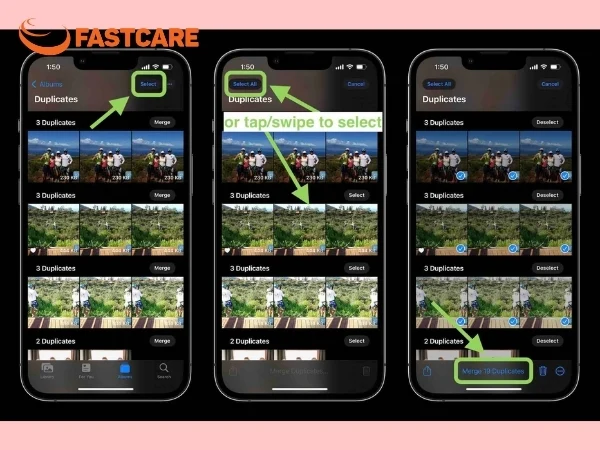 xóa ảnh trùng lặp trên iPhone