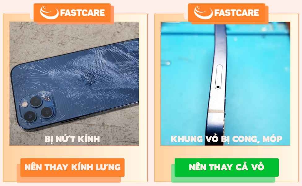 Khi nào nên thay vỏ và khi nào nên thay kính lưng