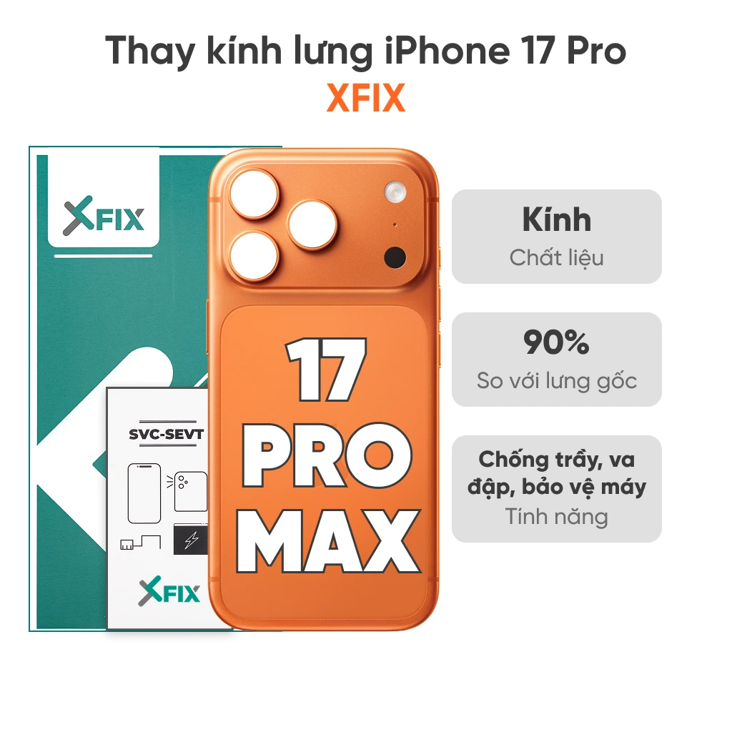Thay kính lưng iPhone 17 Pro Max tại FASTCARE