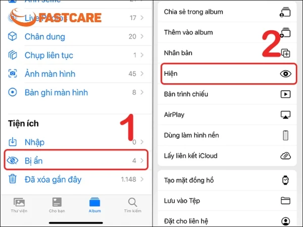 ẩn ảnh trên iPhone