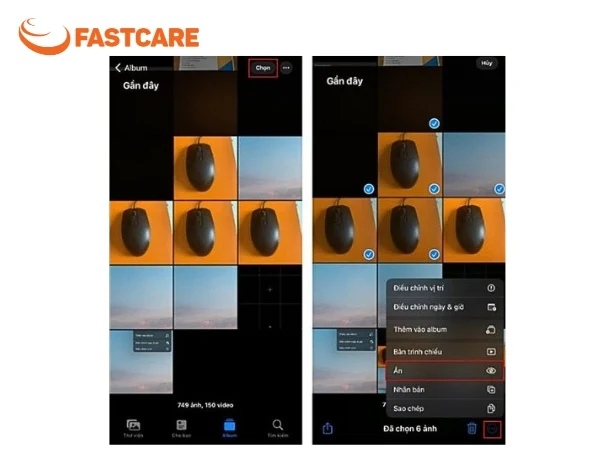 ẩn ảnh trên iPhone