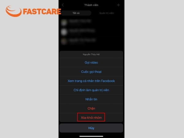 cách giải tán nhóm trên Messenger