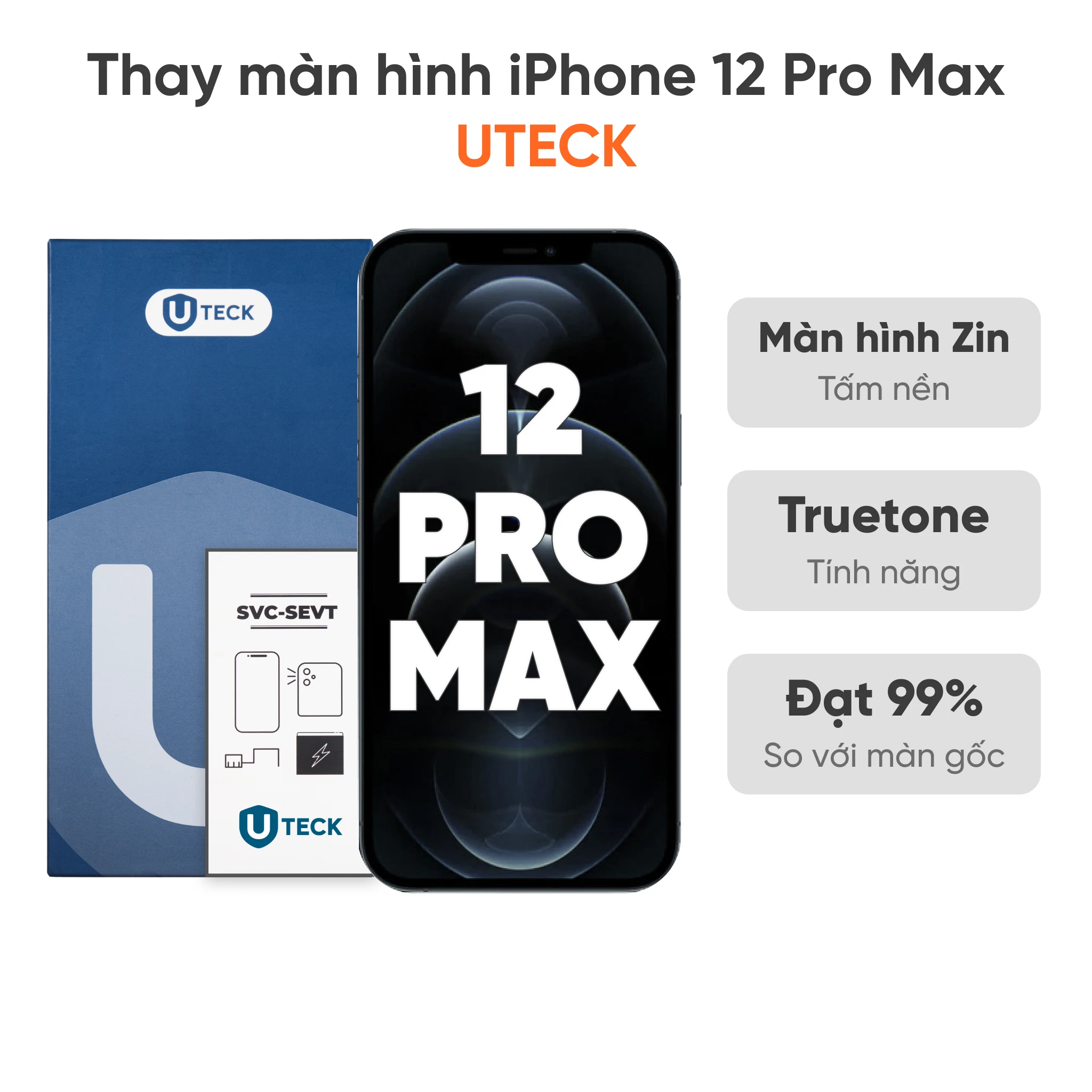 Màn hình UTECK mang lại chất lượng hiển thị gần với màn hình theo máy.