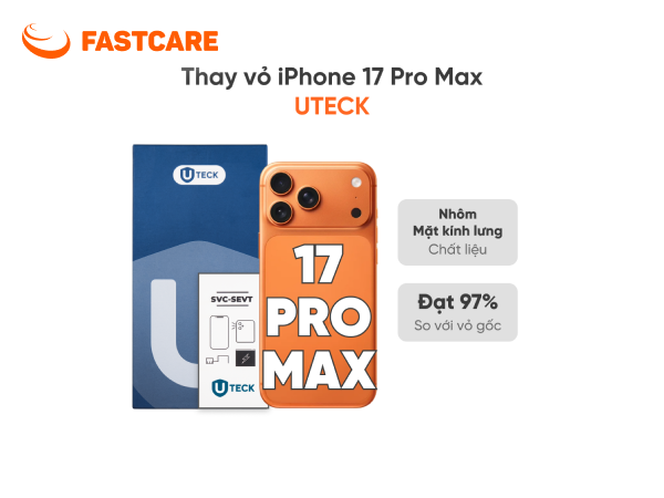 Giá thay vỏ iPhone 17 Pro Max 4G loại UTECK