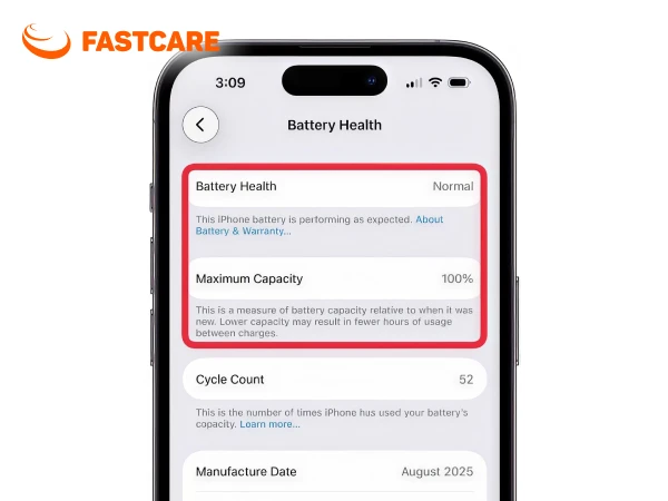 Kiểm tra pin Pisen dung lượng chuẩn iPhone 11 chính hãng