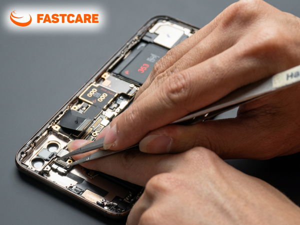 Kỹ thuật viên thay vỏ iPhone Xs Max loại XFIX FASTCARE