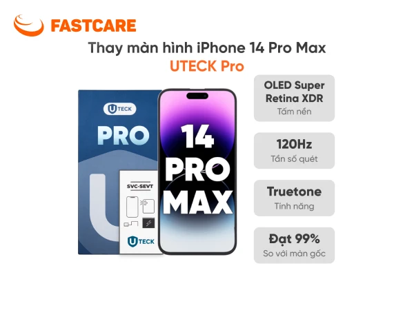 Đặc điểm màn hình iPhone 14 Pro Max loại UTECK Pro bóc máy