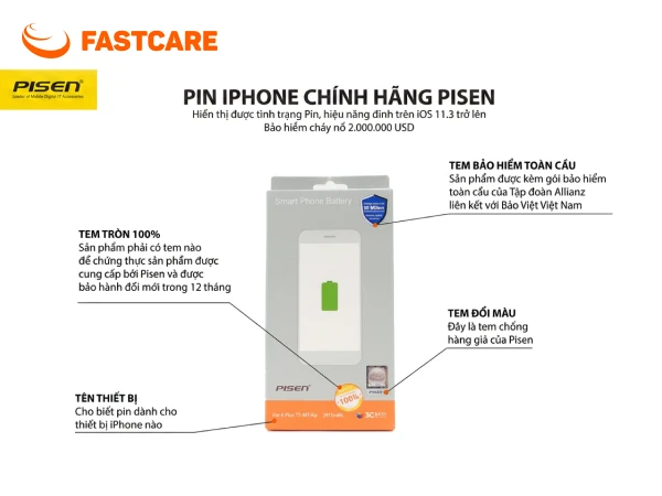 Hướng dẫn kiểm tra pin Pisen dung lượng chuẩn iPhone 11 Pro