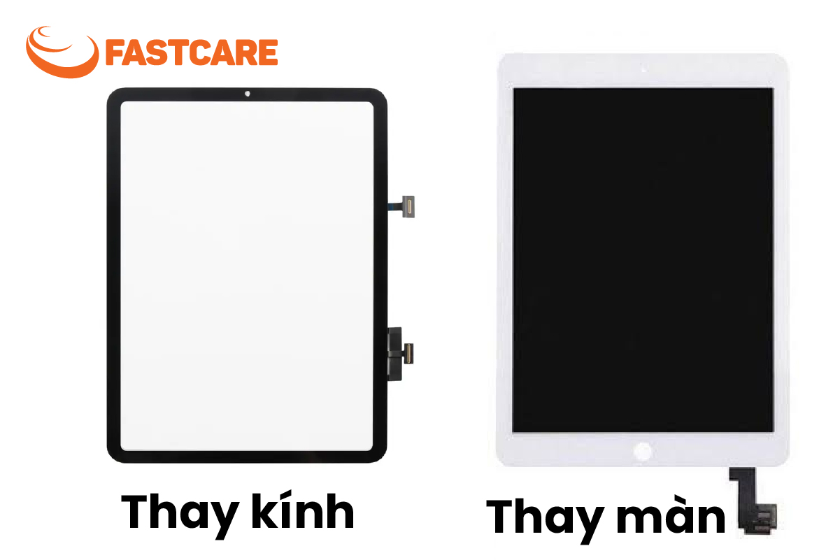 Kỹ thuật viên tư vấn phân biệt lỗi thay kính và thay màn hình