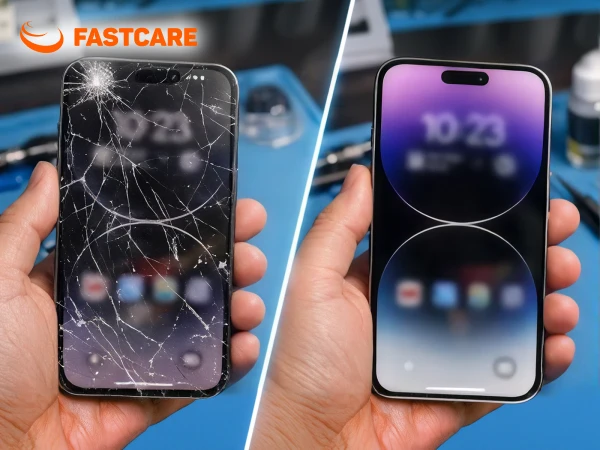 Phân biệt vỡ mặt kính và hỏng màn hình iPhone 14 Pro Max