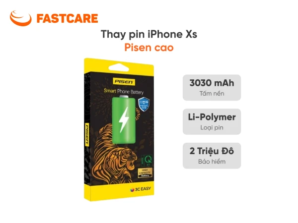 Pin iPhone XS Pisen dung lượng cao là gì?