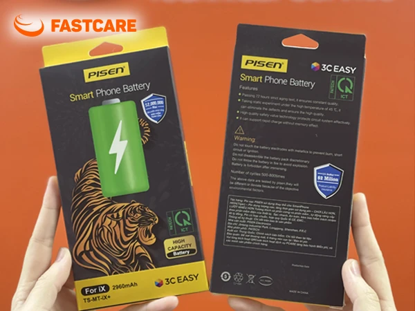 Quy trình thay pin iPhone XS Pisen dung lượng cao tại FASTCARE